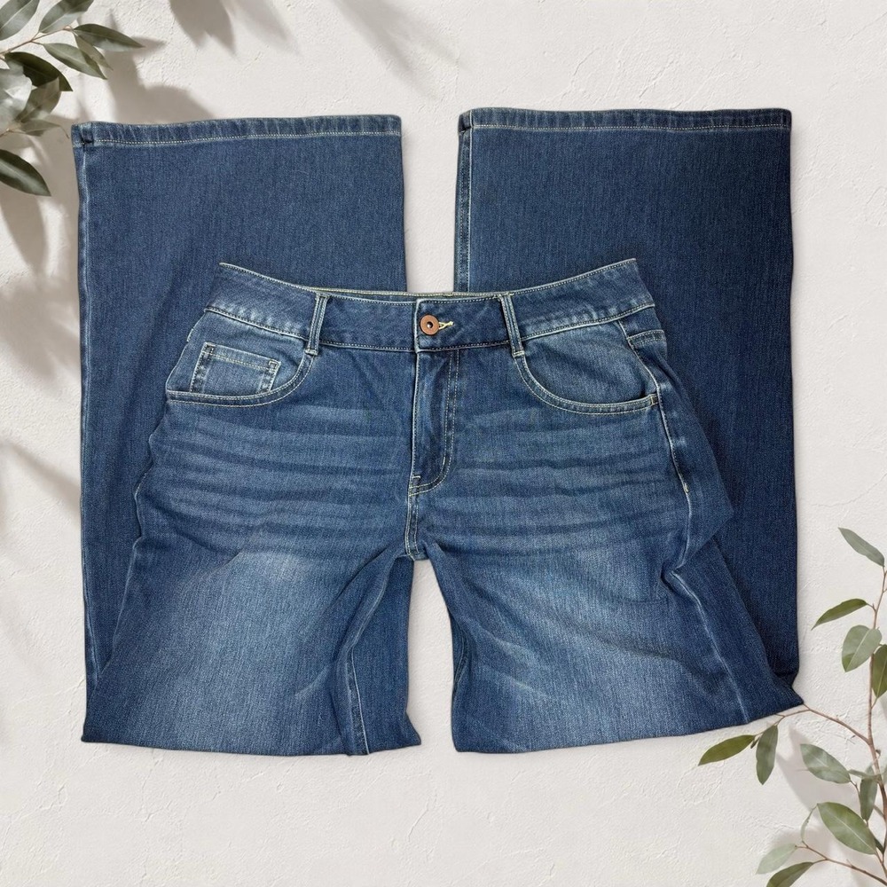Halara Extra Wide Leg Jeans Blue Denim Relaxed Fit Baggy Skater Y2K Size S